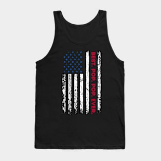 Best Pop Ever Vintage American Flag Fathers Day Tank Top